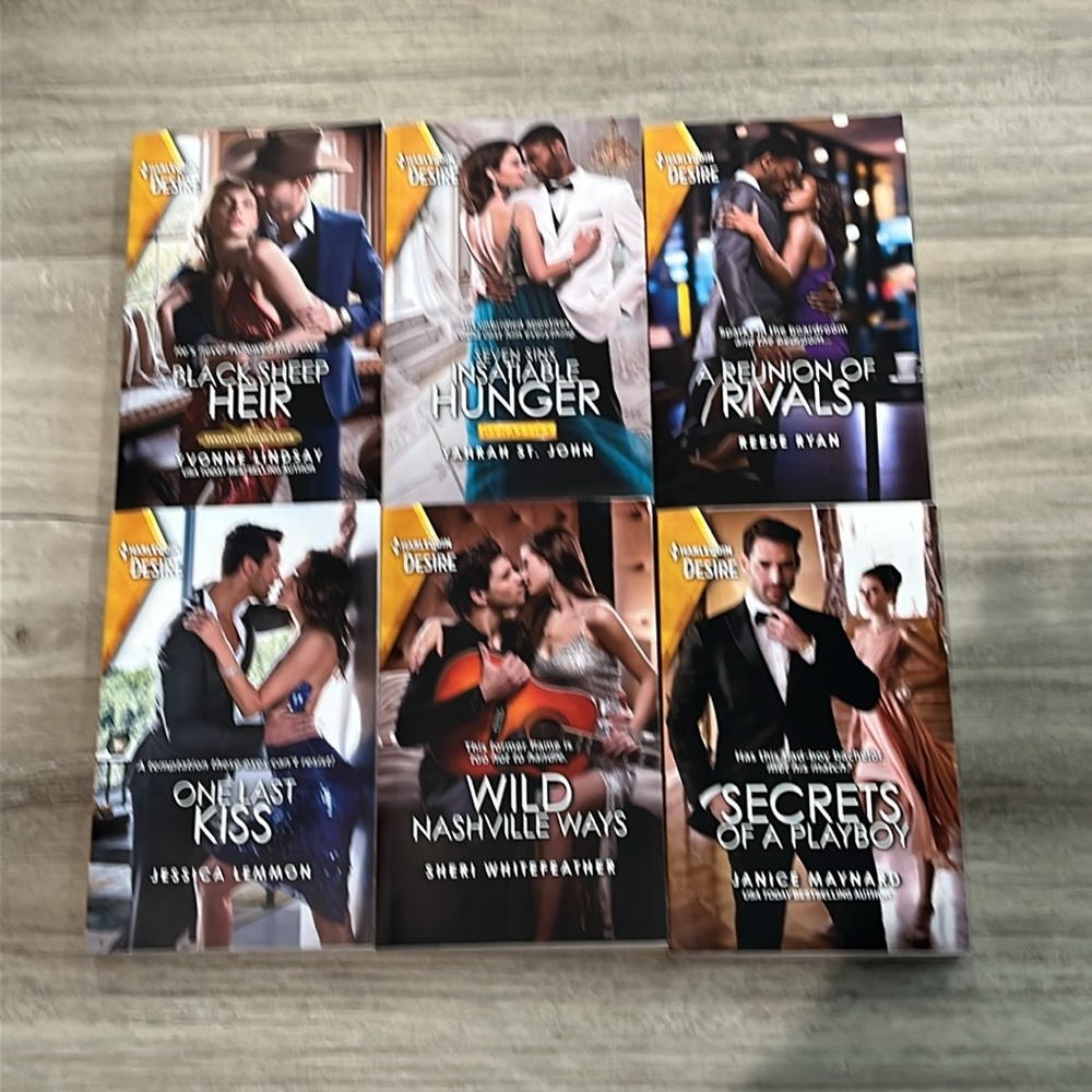 6 NWT Harlequin Desire Paperback Romance Novels